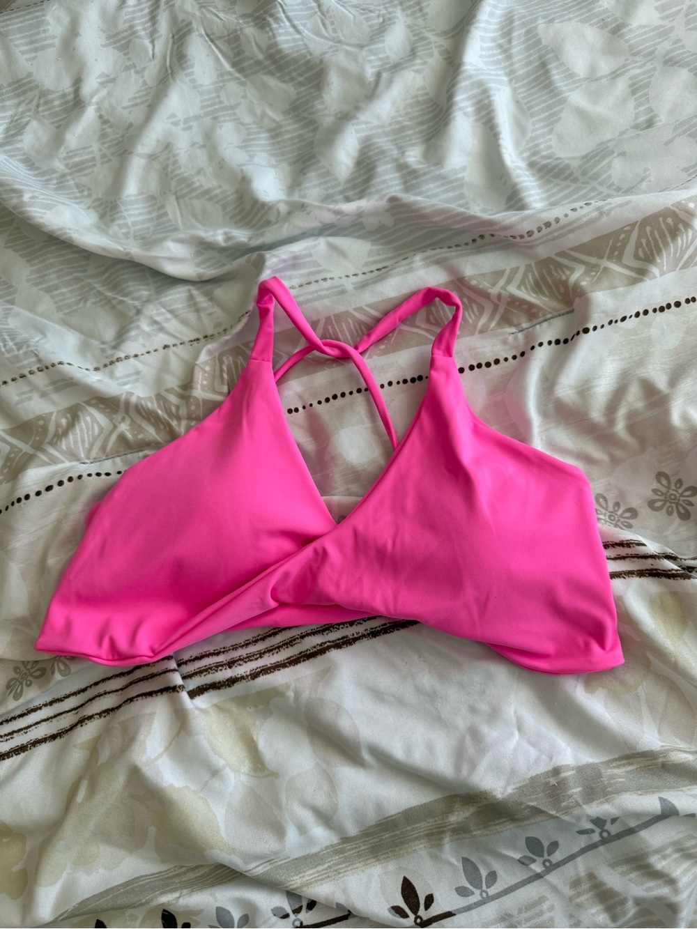 Pink sports bra
